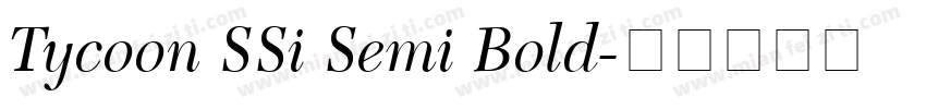Tycoon SSi Semi Bold字体转换